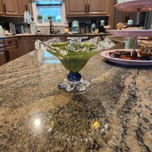 Rossi blown glass candy dish